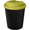 Kubek Americano® Espresso Eco z recyklingu o pojemności 250 ml z pokrywą odporną na zalanie P075211C czarny / limonka