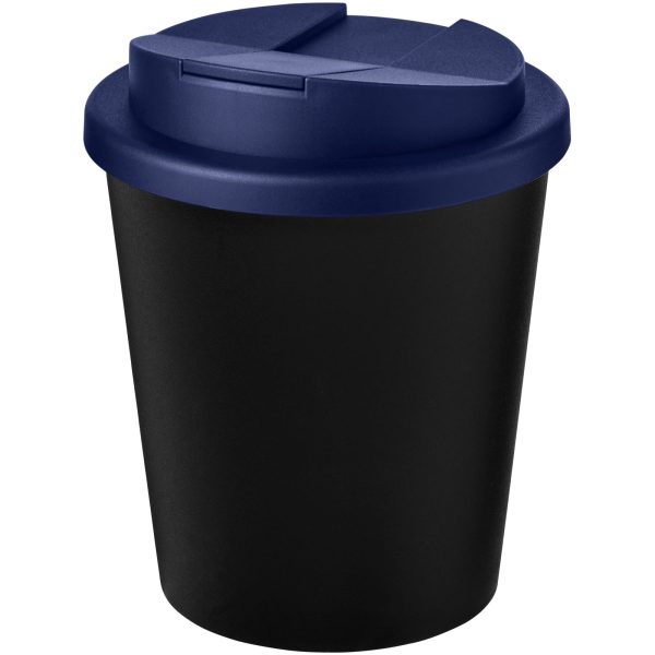 Kubek Americano® Espresso Eco z recyklingu o pojemności 250 ml z pokrywą odporną na zalanie P075211C czarny / niebieski