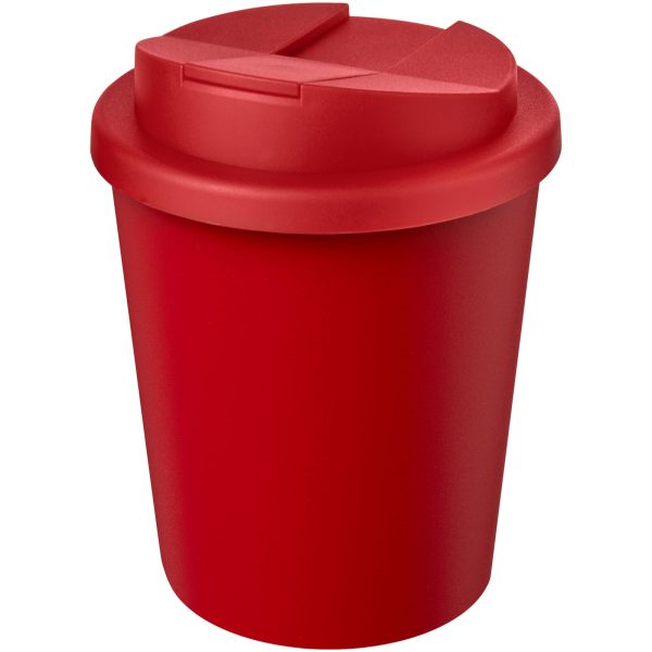 Kubek Americano® Espresso Eco z recyklingu o pojemności 250 ml z pokrywą odporną na zalanie P075211C czerwony