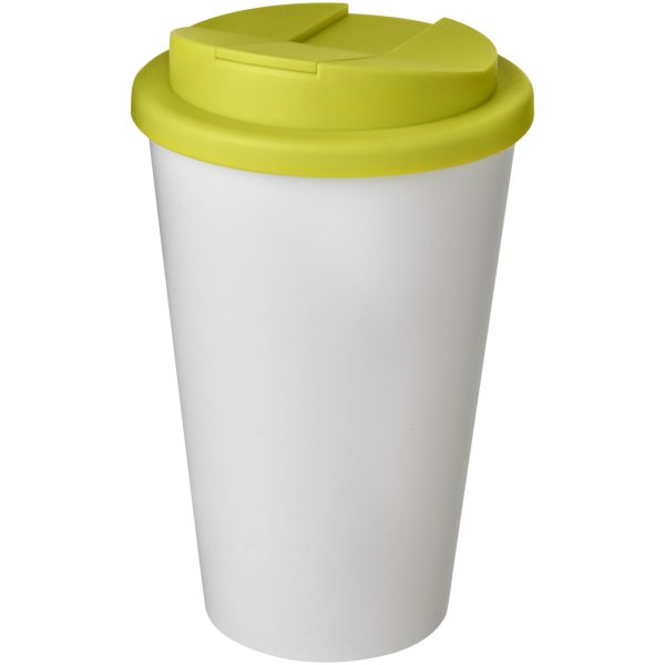 Americano® 350 ml tumbler with spill-proof lid P072745C biały / limonka