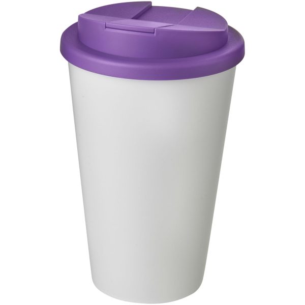 Americano® 350 ml tumbler with spill-proof lid P072745C biały / fioletowy