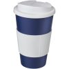 Americano® 350 ml tumbler with grip & spill-proof lid P072775C niebieski / biały