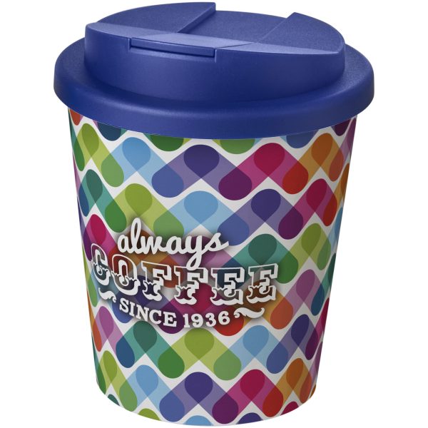 Brite-Americano® Espresso 250 ml tumbler with spill-proof lid P072802C biały / niebieski