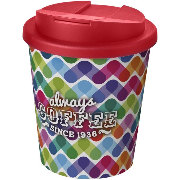Brite-Americano® Espresso 250 ml tumbler with spill-proof lid P072802C biały / czerwony