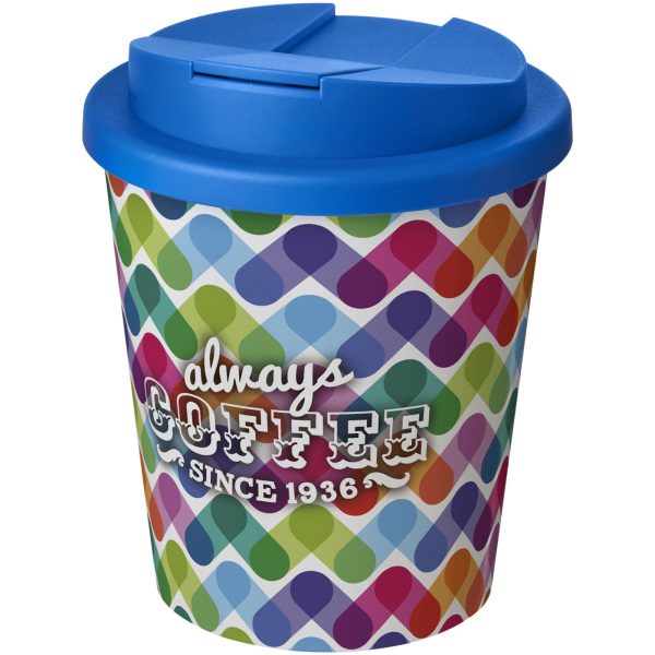 Brite-Americano® Espresso 250 ml tumbler with spill-proof lid P072802C biały / średnioniebieski