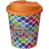 Brite-Americano® Espresso 250 ml tumbler with spill-proof lid P072802C biały / pomarańczowy