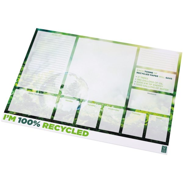 Notatnik Desk-Mate® w formacie A2 z materiałów z recyklingu P074182C biały