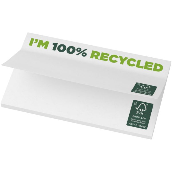 Karteczki samoprzylepne z recyklingu o wymiarach 127 x 75 mm Sticky-Mate® P074212C biały