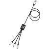 Kabel z podświetlonym logo 3w1 - SCX.design C17 P075821C czarny / biały