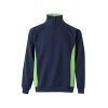 VL SVAROG. Dwukolorowa bluza frotte (260 g/m²) z poliestru (65%) i bawełny (35%) P095250S granatowy / zielony