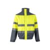 VL JUPITER LARGE. Dwukolorowa ocieplana kurtka (180 g/m²) z poliestru (100%) z powłoką PU P095607S szary / żółty