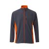 VL GERAS. Dwukolorowa kurtka polarowa (220 g/m²) z poliestru (100%) P095874S szary / pomarańczowy