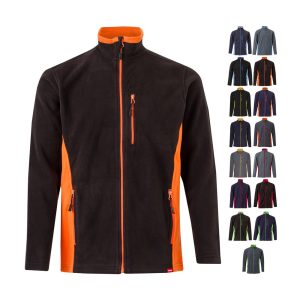 VL GERAS. Dwukolorowa kurtka polarowa (220 g/m²) z poliestru (100%) P095874S ST-36079-W