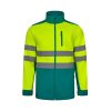 VL HESTIA LARGE. Dwukolorowa kurtka soft shell (280 g/m²), z polarową podszewką i membraną TPU, z poliestru (96%) i elastanu (4%) P097374S zielony / żółty