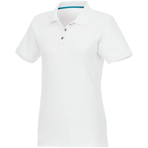 Beryl short sleeve women's organic recycled polo P069950C biały
