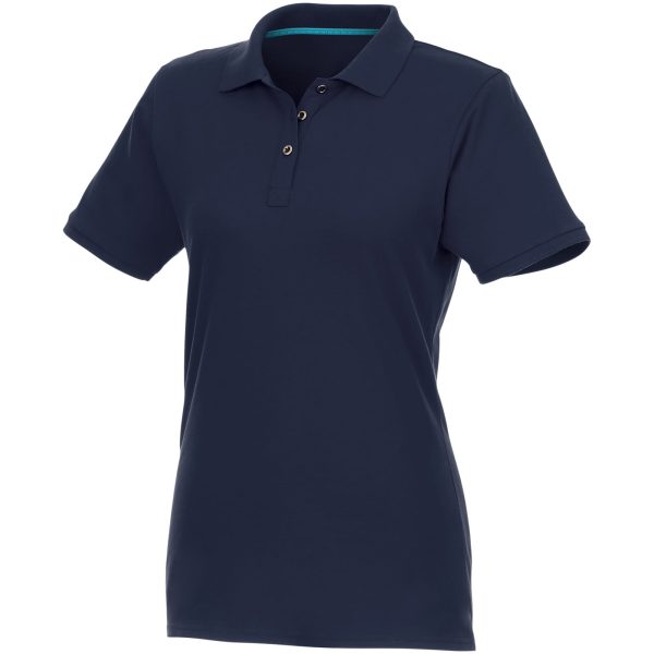 Beryl short sleeve women's organic recycled polo P069950C granatowy