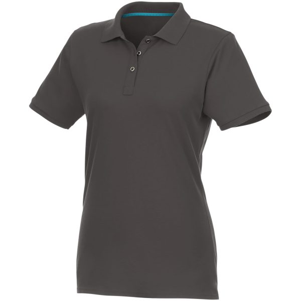 Beryl short sleeve women's organic recycled polo P069950C szary sztormowy