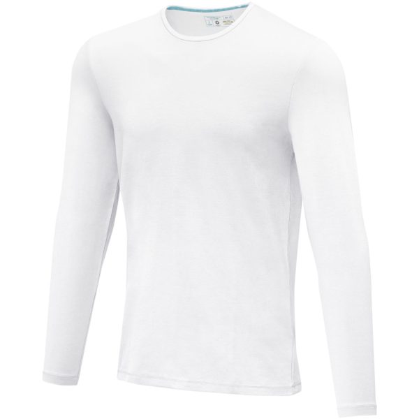 Ponoka long sleeve men's organic t-shirt P070356C biały