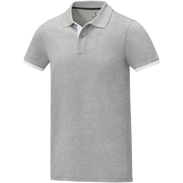 Męska koszulka polo duotone Morgan z krótkim rękawem P074724C szary melanż