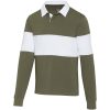 Clyde bluza polo do rugby unisex P098401C zielony / biały