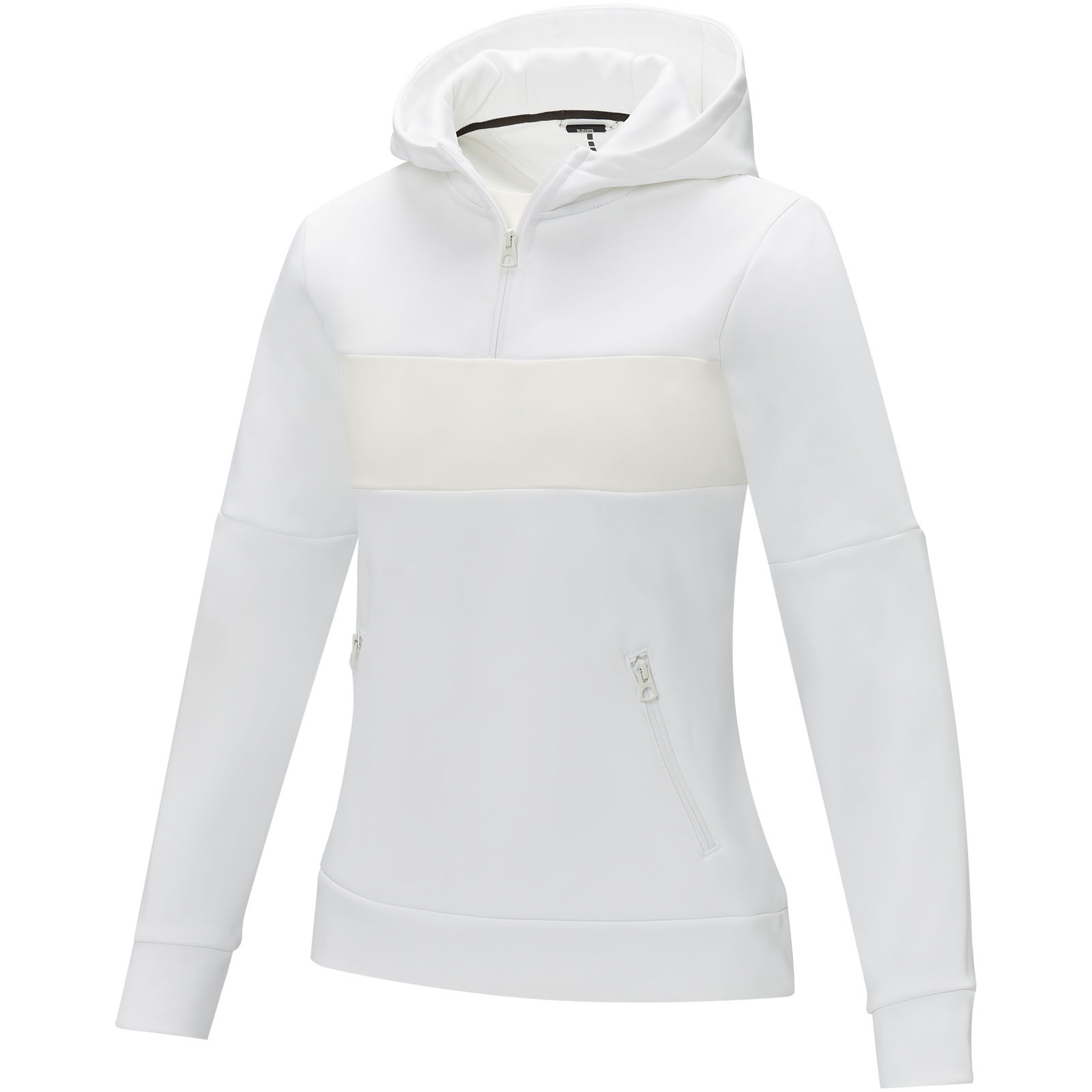 Sayan damska ciepła bluza z kapturem i zamkiem na pół długości P075579C PFC-39473-W
