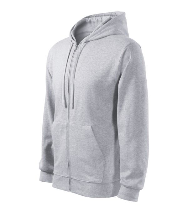 Bluza męska Trendy Zipper P023587F jasnoszary melanż