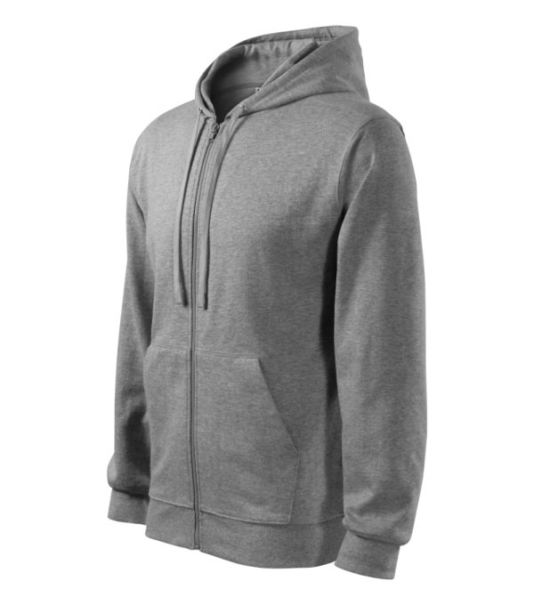 Bluza męska Trendy Zipper P023587F ciemnoszary melanż