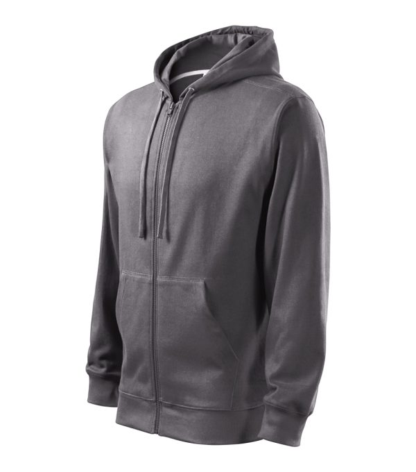 Bluza męska Trendy Zipper P023587F stalowy
