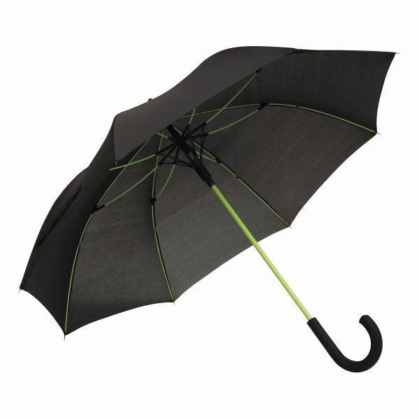 Automatyczny parasol CANCAN P005420I czarny / jasnozielony