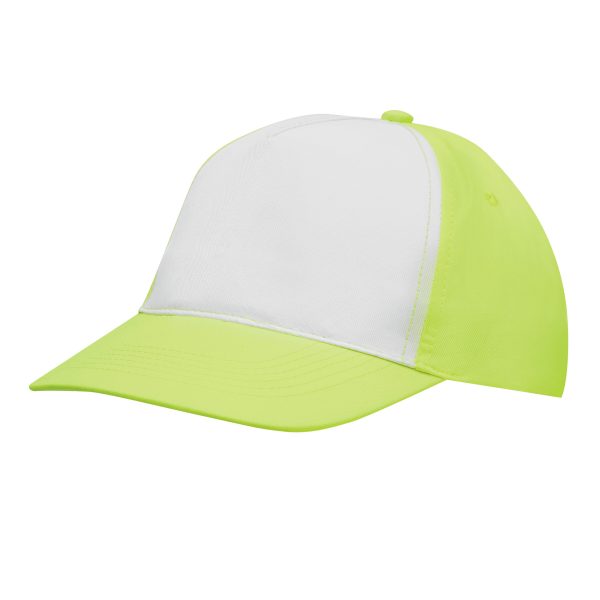5 segmentowa czapka SHINY P005029I biały / żółty