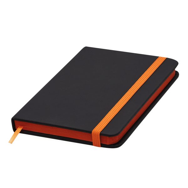 Notatnik LECTOR w rozmiarze A6 P005757I czarny / pomarańczowy