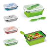 SAFFRON. Lunch Box. Wysuwane hermetyczne pudełko wykonane z silikonu i PP 640 mL P036947S