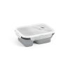 DILL. Lunch Box. Wysuwane hermetyczne pudełko wykonane z silikonu i PP (480 i 760 mL) P036951S jasnoszary