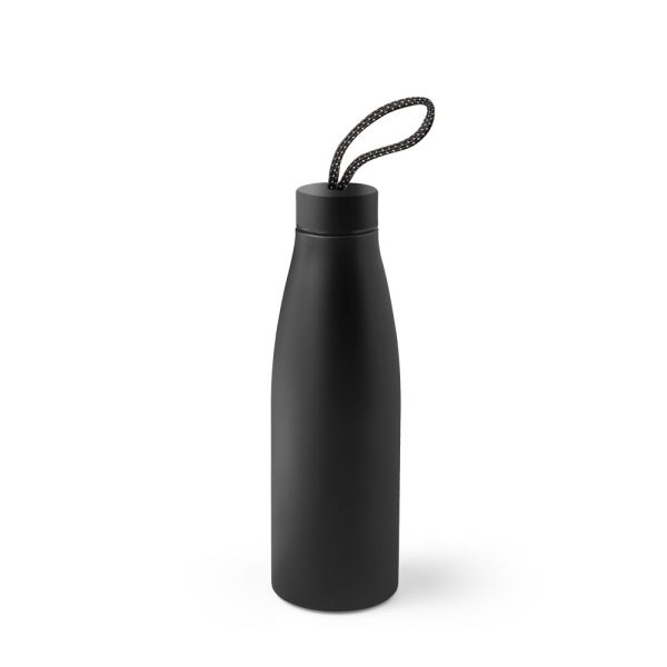 MORGAN. Butelka wykonana w 90% ze stali nierdzewnej pochodzącej z recyklingu 710 mL P054178S czarny
