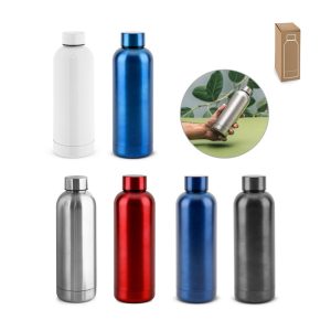ODIN METTALIC. Butelka z 90% stali nierdzewnej pochodzącej z recyklingu 550 mL P083151S ST-94288-W