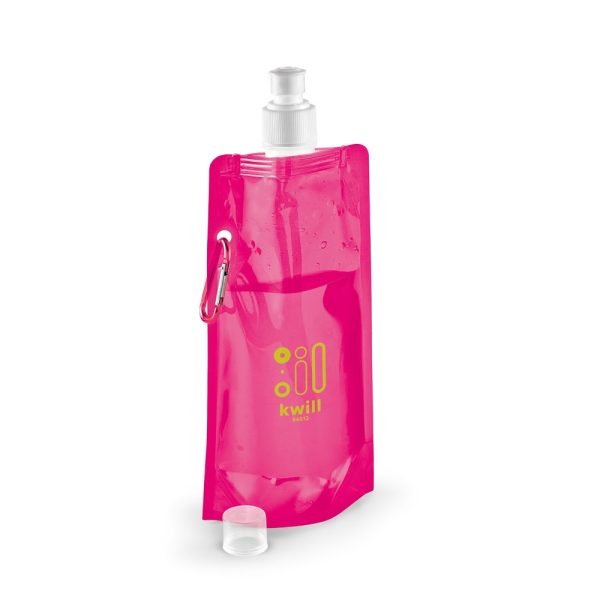 KWILL. Składana butelka PE 460 ml P037280S różowy
