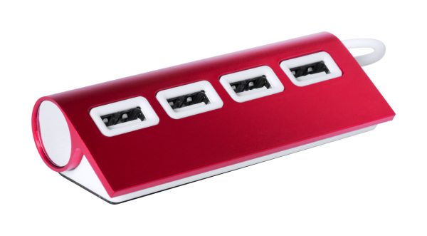 USB hub P111214D czerwony / biały