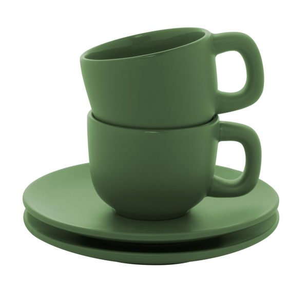 Zestaw filiżanek do espresso P118134D zielony