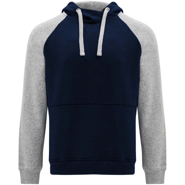 Badet dziecięca dwukolorowa bluza z kapturem P099032C navy blue / szary melanż