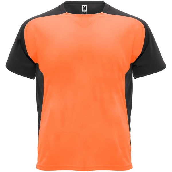 Bugatti sportowa koszulka dziecięca z krótkim rękawem P082221C fluor orange / czarny