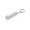 Brelok do kluczy z aluminium z recyklingu, latarka Flash P104898X szary
