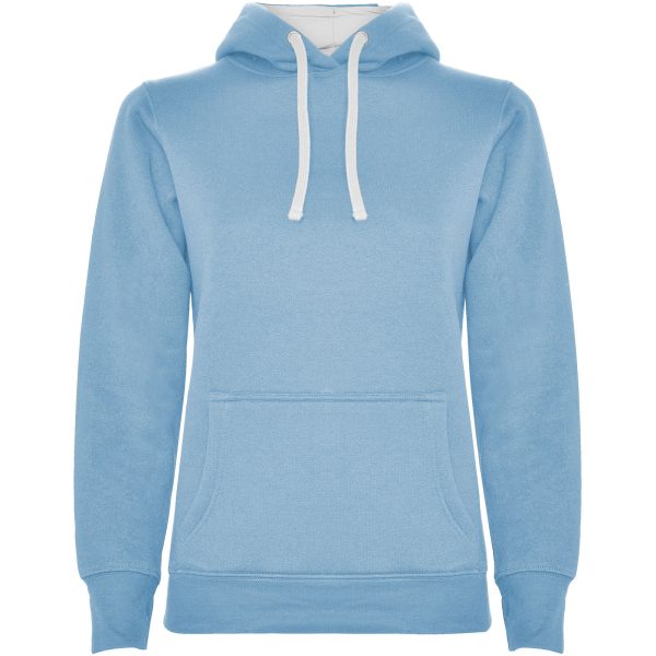 Urban damska bluza z kapturem P081720C błękitny / biały
