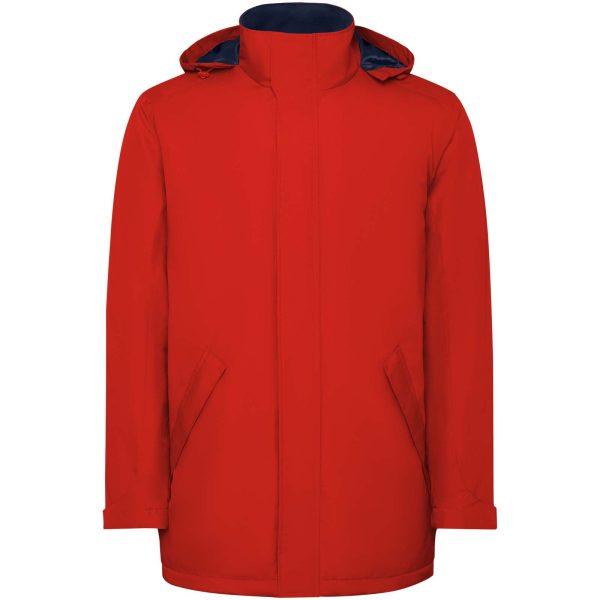 America męska ocieplana kurtka typu parka P100435C czerwony