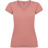 Victoria damska koszulka z krótkim rękawem i dekoltem w serek P081805C clay orange