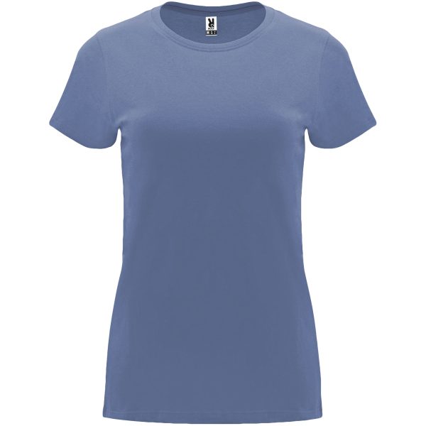 Capri koszulka damska z krótkim rękawem P078545C blue denim