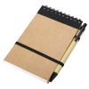 Notes Kraft z długopisem P000199R czarny / beżowy