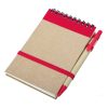Notes Kraft z długopisem P000199R czerwony / beżowy