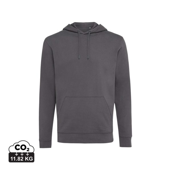 Bluza z kapturem z bawełny z recyklingu Iqoniq Jasper P047468X grafitowy