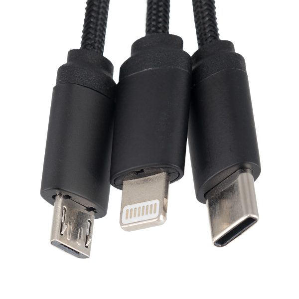 Kabel 3w1 z podświetlanym logo w drewnianej obudowie - LH-ZM04 P120912K