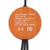 kabel z ładowarką indukcyjną 4w1 z podświetlanym logo w drewnianej obudowie - i5w P120936G